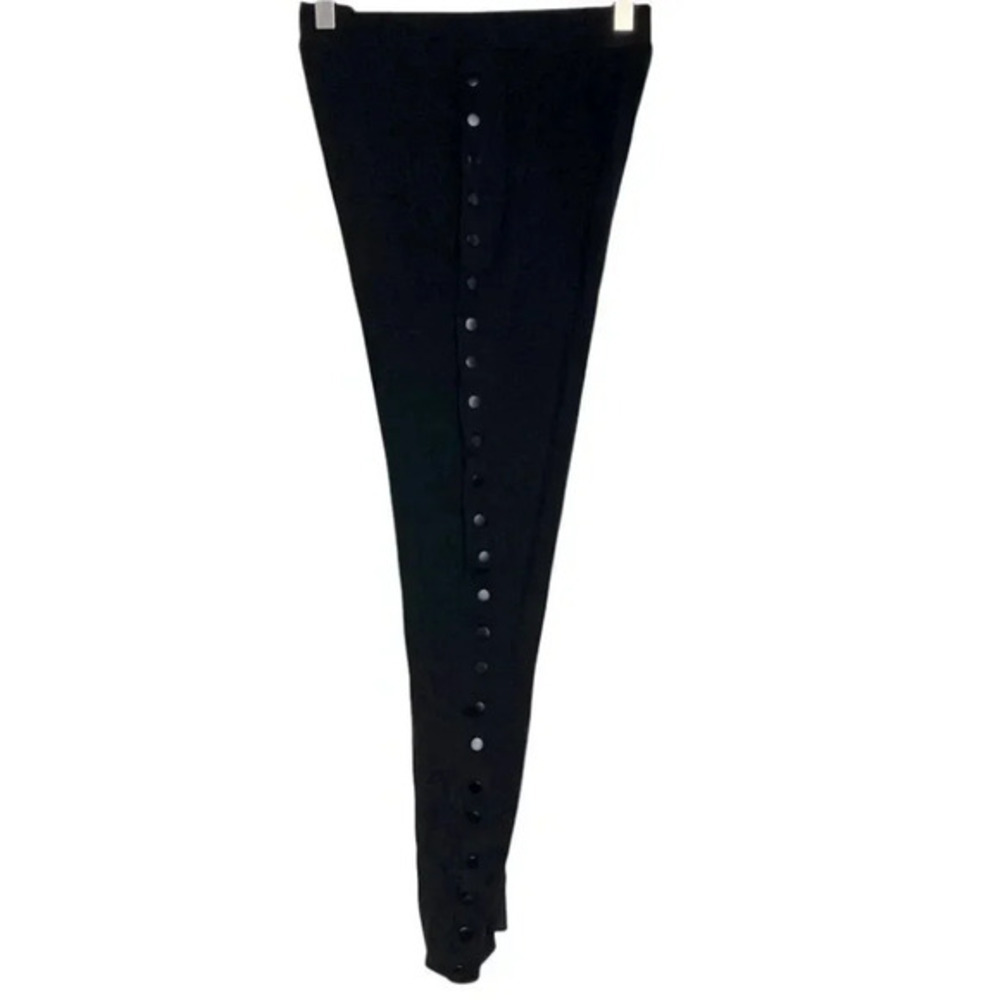 BB Dakota M leggings pull on black pants with side button pants